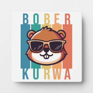 Plaque Photo Castor avec lunettes de soleil