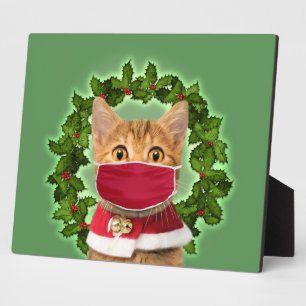 Plaque Photo Cat de Christmas