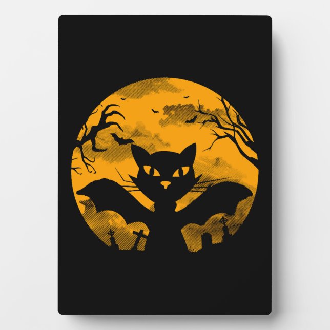Plaque Photo Cat Halloween (Devant)