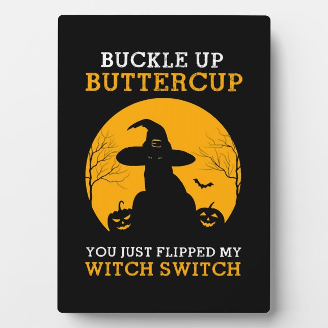 Plaque Photo Cat Halloween (Devant)