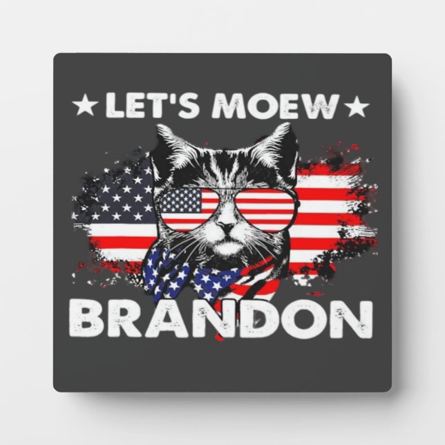 Plaque Photo Cat Lets Meow (Devant)