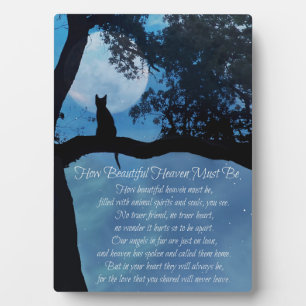 Plaque Photo Cat Memorial Comment le beau paradis doit être cla