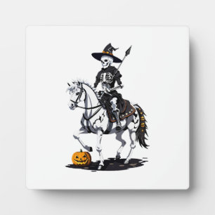 Plaque Photo Cavalier de cheval squelette - Squelette d'Hallowe