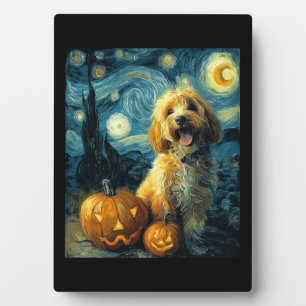 Plaque Photo Cavapoo Chien Mignon Halloween Jack O Lanterne Cit