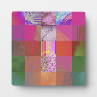 Plaque Photo CD1FE646 Abstrait Motif de Grille d'Art de Glitch 