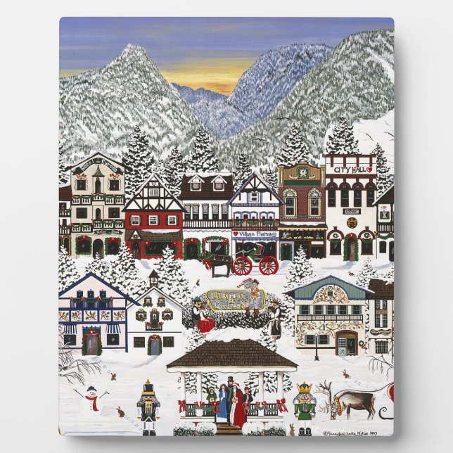 Plaque Photo Célébration des vacances à Leavenworth (Devant)