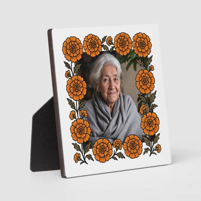 Plaque Photo Cempasúchil Ofrenda Altar Día de Muertos (Recto)