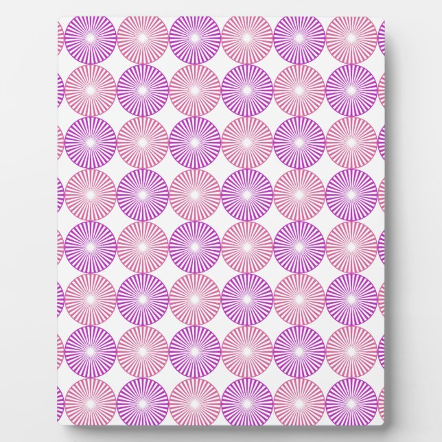 Plaque Photo Cercles rose et violet motif (Devant)