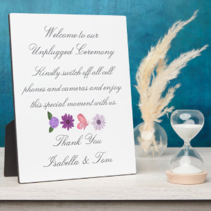 Plaque Photo Cérémonie de mariage romantique aux fleurs sauvage
