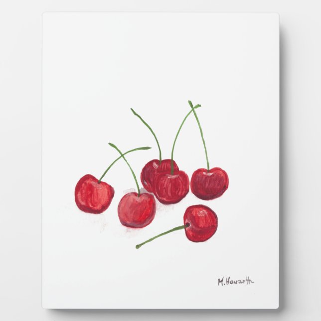 Plaque Photo Cerises rouges (Devant)