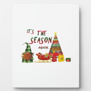 Plaque Photo C'est de nouveau la saison Noël Gnome