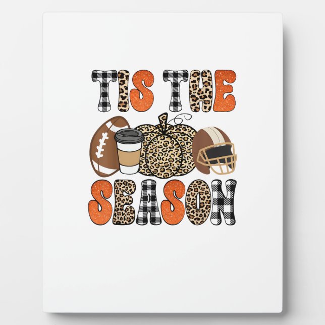 Plaque Photo C'Est La Saison Citrouille Thanksgiving Football D (Devant)