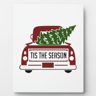 Plaque Photo C'est la saison de Noël rétro camion