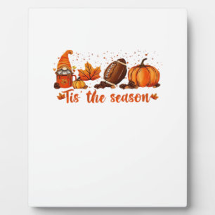 Plaque Photo C'est la saison design gnomes de football d'automn