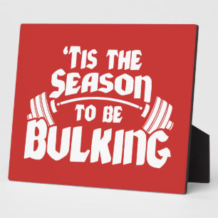 Plaque Photo C'Est La Saison D'Être Gros - Noël Drôle