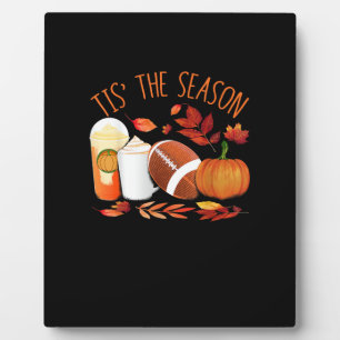 Plaque Photo C'Est La Saison Football Citrouille Thanksgiving A