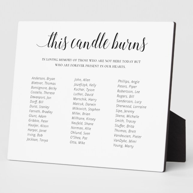 Plaque Photo Cette bougie brûle Réunion de classe de l'école en (Côté)