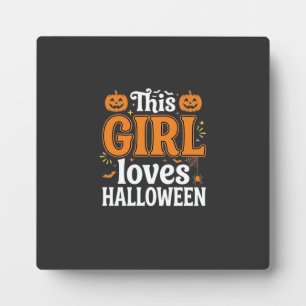 Plaque Photo Cette fille adore la typographie Halloween SVG Des
