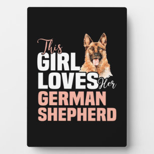 Plaque Photo Cette Fille Aime Son Berger Allemand
