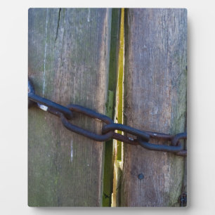 Plaque Photo Chain on wood