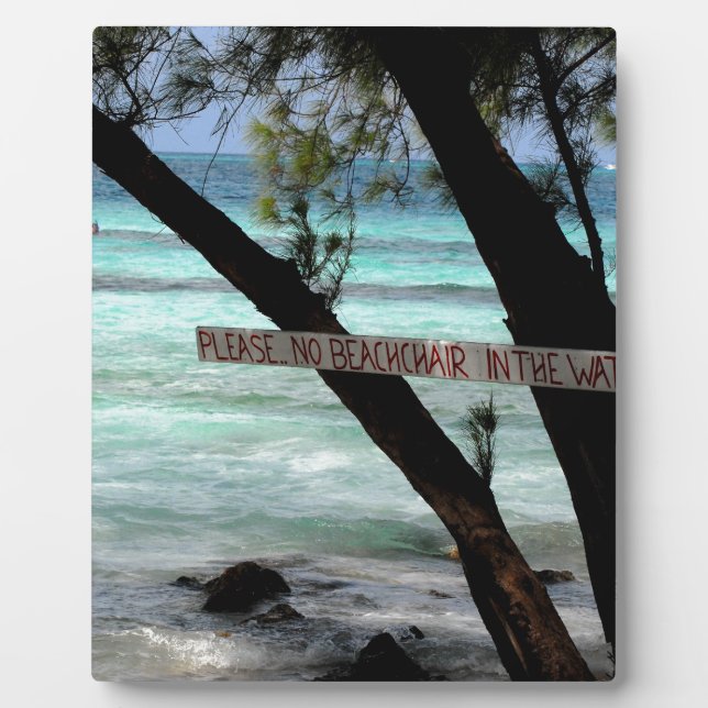 Plaque Photo Chaises de plage Rum Point Grand Cayman (Devant)