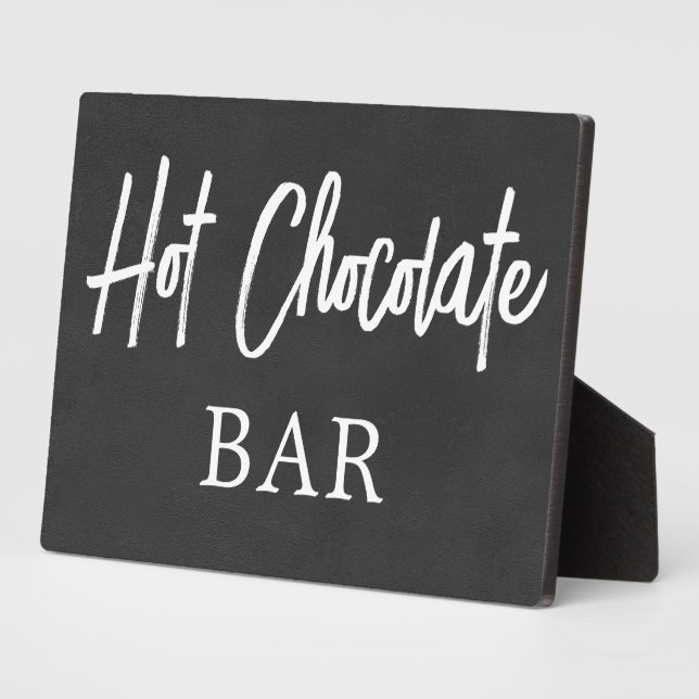 Plaque Photo Chalkboard (faux)  Hot Chocolate sign Tabletop  (Côté)