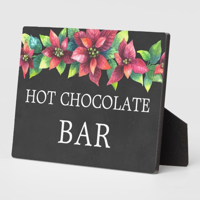 Plaque Photo Chalkboard (faux)  Hot Chocolate sign Tabletop  (Côté)