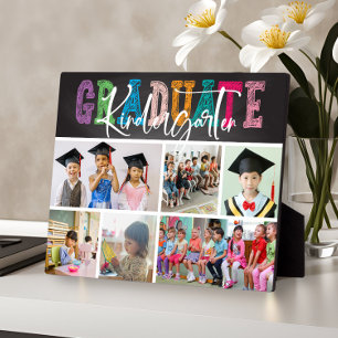 Plaque Photo Chalkboard Kindergarten Graduate Photo Collage