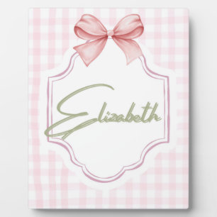 Plaque Photo Chambre de bébé personnalisée Elizabeth pour fille