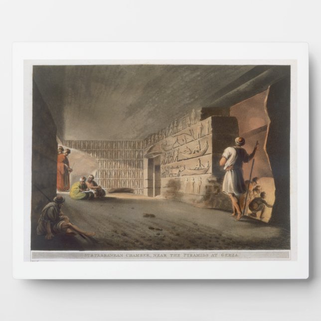 Plaque Photo Chambre souterraine près des pyramides à Geeza, p (Devant)