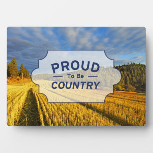 Plaque Photo Champ de blé après récolte