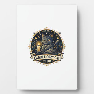 Plaque Photo Chandelle Cosy Cat Cat Papa Idée Cadeau - Chandell