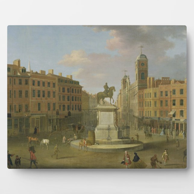 Plaque Photo Charing Cross, avec la statue du roi Charles Ier (Devant)
