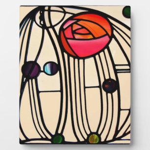 Plaque Photo Charles Rennie Mackintosh Vitrail