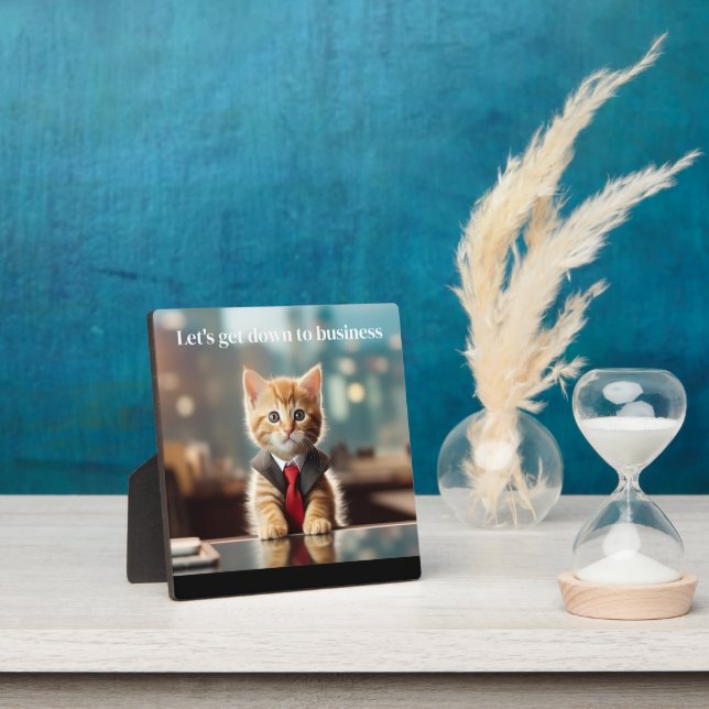 Plaque Photo Chat d'affaires (Insitu)