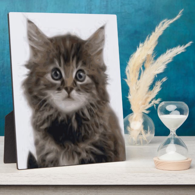 PLAQUE PHOTO CHAT DE LA CUISINE (Côté)