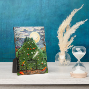 PLAQUE PHOTO CHAT GHOSES DANS NEUF CIMETIÈRE DE VIE, ART FOLK É