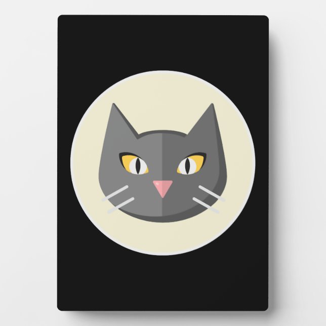 Plaque Photo Chat noir (Devant)