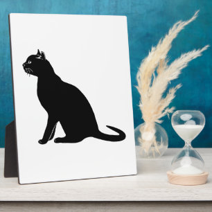Plaque Photo chat noir