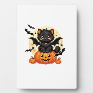Plaque Photo Chat Noir Mignon Avec Ailes de Chauve-Souris Citro