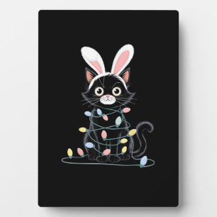 Plaque Photo Chat noir Pajama de Pâques Drôle Décorations de Pâ