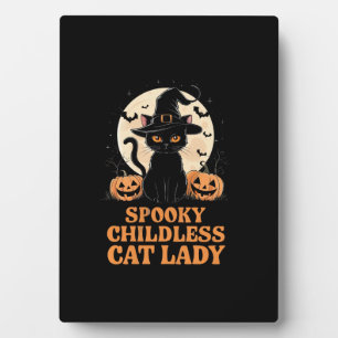 Plaque Photo Chat sans enfant Lady Halloween élection sorcière