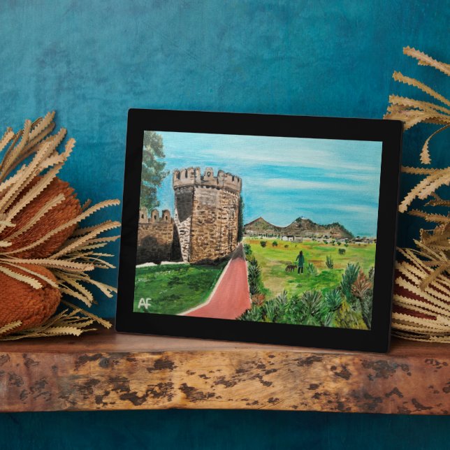 Plaque Photo Château de Benisanó Peinture d'Alfred Fox (Côté)