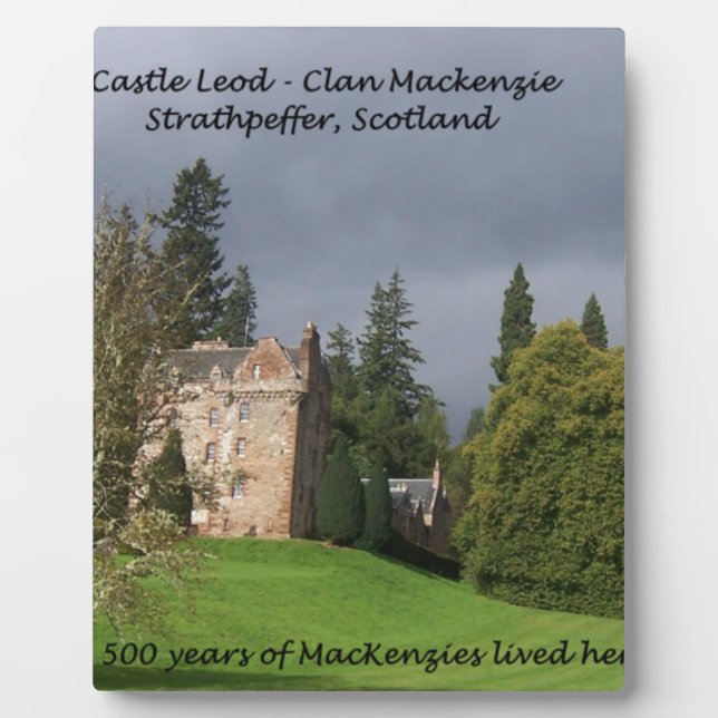 Plaque Photo CHÂTEAU LEOD - Écosse MacKenzie Clan (Devant)
