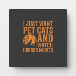 Plaque Photo Chats domestiques Films d'horreur Halloween Design