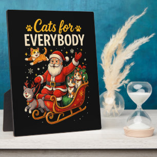 Plaque Photo Chats pour tout le monde Noël Drôle de Père Noël