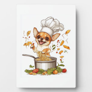 Plaque Photo Chef Chihuahua � Maître Chien Culinaire