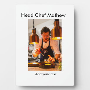 Plaque Photo Chef cuisinier ajouter nom texte hommes cuisine bo