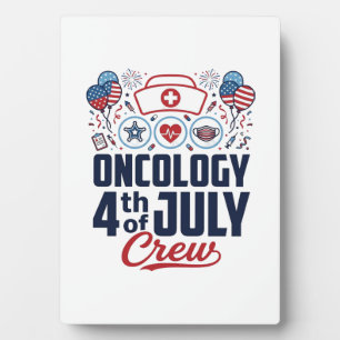Plaque Photo Chemio Crew Médical Patriotique T-shirt 4 juillet 