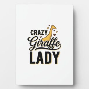 Plaque Photo Chemise à motif de gravure vintage Crazy Giraffe L